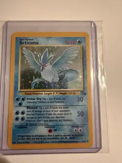 Pokemon Articuno 2/62 Fossil Holo Rare Unlimited Freeze Dry Blizzard 1999 NM/LP - Image 1