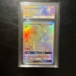 Pokemon Burning Shadows Charizard GX 150/147 ACE 9 Rainbow Rare with GradedGuard - Image 1