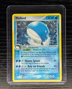 Pokemon TCG Wailord 14/92 EX Legend Maker RARE Holo - NM SWIRL 💫🌀 - Image 1