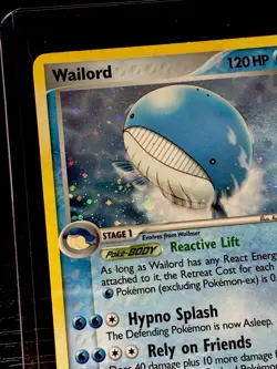 Pokemon TCG Wailord 14/92 EX Legend Maker RARE Holo - NM SWIRL 💫🌀 - Image 2