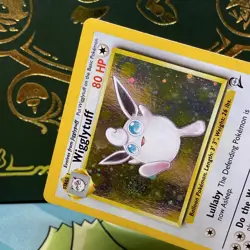 Pokemon TCG Wigglytuff 19/130 ☆ HOLO W/Swirl 🌀 Base Set 2 Vintage LP - Image 3