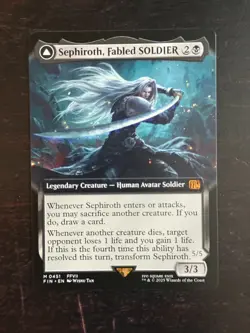 MTG Final Fantasy English Sephiroth, Fabled Soldier Extended Art 0451 Non-Foil - Image 1