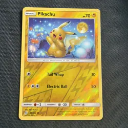 Pokemon Pikachu TCG Reverse Holo Card 56/236 Sun & Moon Unified Minds - Image 1