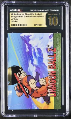 2000 Dragon Ball Trading Cards DBZ Holo Goku Learns About the Arrival CGC 10 - Image 1