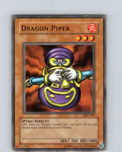 Yu-Gi-Oh TCG Dragon Piper MRD-067 Unlimited Regular Common Card Played MP-LP - Image 1