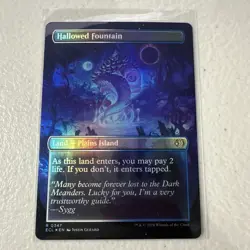 Magic The Gathering Hallowed Fountain (borderless) Lorwyn Eclipsed Foil MTG - Image 1