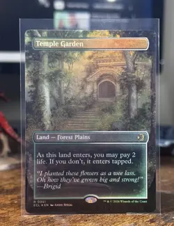 MTG - Temple Garden (borderless foil) - Lorwyn Eclipsed NM - Image 1