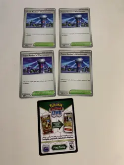 TEAM ROCKET'S WATCHTOWER 180/182 Pokemon Destined Rivals NM Unplayed + Code CARD - Image 1