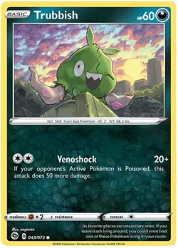Trubbish 043/073 Common Champion's Path Pokemon - Image 1
