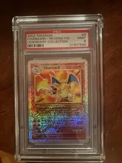 2002 POKEMON LEGENDARY COLLECTION #3 CHARIZARD-REVERSE FOIL PSA 9 -NO OFFERS - Image 5