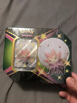 2021 Pokemon TCG Eldegoss V Shining Fates Tin 6 Booster Packs Factory Sealed - Image 1