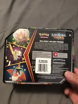 2021 Pokemon TCG Eldegoss V Shining Fates Tin 6 Booster Packs Factory Sealed - Image 2