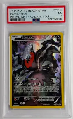 2016 Darkrai XY114 Black Star Promo PSA Graded Near Mint Pokemon TCG - Image 1