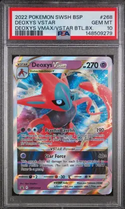 Pokemon Deoxys VStar Battle Box Promo SWSH268 PSA 10 - Image 1