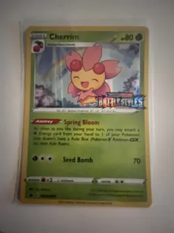 Cherrim SWSH088 Prerelease Promo Holo Near Mint Condition Battle Styles Promo - Image 1