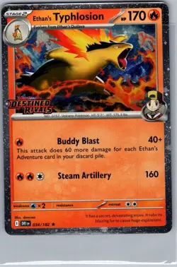 Ethan's Typhlosion (Prerelease) 034/182 Destined Rivals - Pokemon Card - NM - Image 1