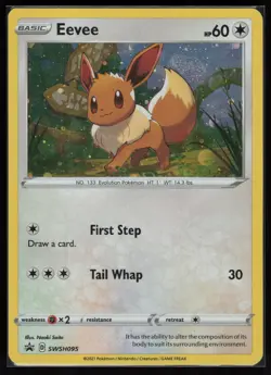 Eevee Promo SWSH: Sword & Shield Promo Cards SWSH095 NM HOLO BLEED - Image 1