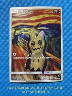 2018 Mimikyu Scream Munch 289/SM-P Full Art Promo ACG DIY CUST0M Fan Card - Image 1