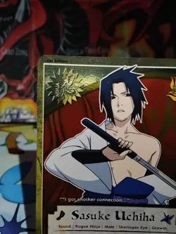 Naruto TCG CCG Foil Promo Card Super Rare Sasuke Uchiha English NM - Image 3