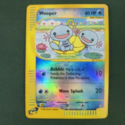 MP Reverse Holo Wooper 117/147 Aquapolis Common Nintendo Pokemon Card - Image 1