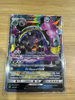 Pokemon TCG Alolan Muk GX Burning Shadows 84/147 Holo Ultra Rare - Image 1