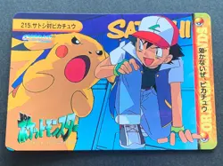 Pokemon Carddass Ash VS Pikachu NO.215 Anime collection Pokemon TCG Japanese - Image 1