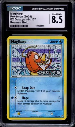 2005 Pokemon EX Deoxys Magikarp-Reverse Foil #64 CGC 8.5 NM-MT+ - Image 1