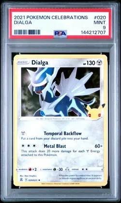 2021 POKEMON CELEBRATIONS #020 DIALGA PSA 9 - Image 1