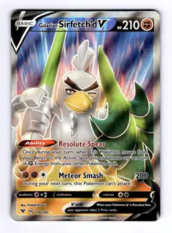Galarian Sirfetch'd V (Fu Vivid Voltage #174 (2020) Ultra Rare Holo NM Pokemon - Image 1