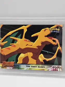 PSA 9 The Fight Rages 35 Pokemon Topps Mewtwo Strikes Back 1999 Charizard - Image 2
