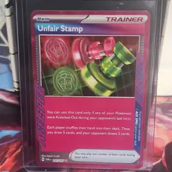Pokemon Unfair Stamp Ace SPEC Rare Holo 165/167 Sv06 Twilight Masquerade Trainer - Image 1