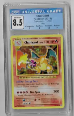 Pokemon TCG Charizard 11/108 Holo Evolutions CGC 8.5 Sub-Grades - Image 1