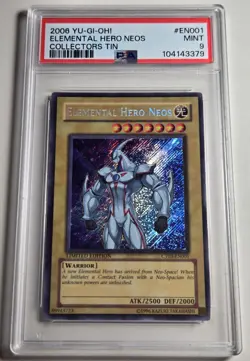 2006 YU-GI-OH! COLLECTORS TIN Elemental Hero Neos CT03-EN001 PSA 9 - Image 4