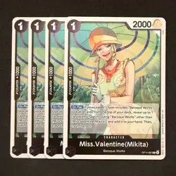 One Piece Miss. Valentine (Mikita) R OP14-087 Playset (x4) The Azure Sea's Seven - Image 1