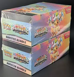 Lot of (2) Pokemon SV8.5 Prismatic Evolutions SEALED Booster Bundle Display Case - Image 4