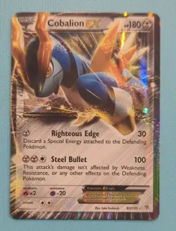 Cobalion EX 93/135 Plasma Storm Pokemon Trading Card Game NM - Image 1