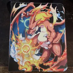 Mega Charizard Pokemon Card Binder Zip Three Ring 3 Ring fits 900 plus cards - Image 1