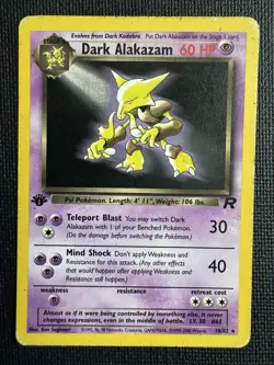 Dark Alakazam Team Rocket 18/82 Pokemon Card Rare WOTC Non Holo - Image 1
