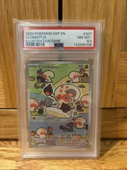 Pokemon TCG Clobbopus Surging Sparks Illustration Card 207/191 PSA 8.5 - Image 1