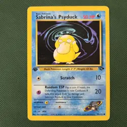 MP 1st Edition Sabrina's Psyduck 99/132 Common Gym Challenge Pokemon Card - Image 1
