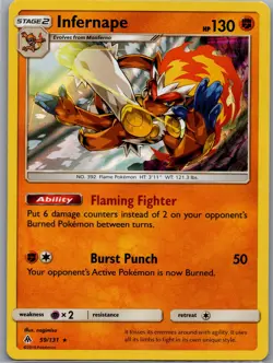 Infernape 59/131 Holo SM - Forbidden Light - Pokemon Card - NM - Image 1