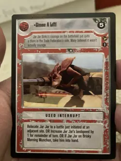 Star Wars CCG Theed Palace Gimme A Lift! Rare Card SWCCG PWE Tracking! - Image 1