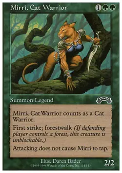 1x Mirri, Cat Warrior Heavy Play MTG Magic - Kid Icarus - - Image 1