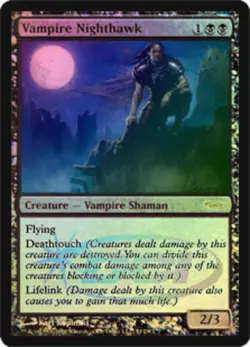 1x Vampire Nighthawk - Foil Heavy Play MTG Magic - Kid Icarus - - Image 1