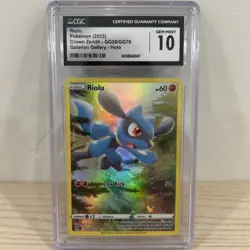 Pokemon 2023 Crown Zenith Riolu Holo Galarian Gallery GG26/GG70 CGC 10 Gem Mint - Image 1