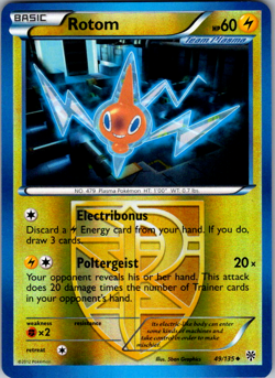 Lightly Played Rotom - 49/135 - Uncommon - Reverse Holo Pokemon Plasma Storm - Image 1