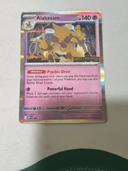 Pokemon TCG Alakazam Holo Rare Black Star Promo - Stamped Mega Evolution - NM/M - Image 1