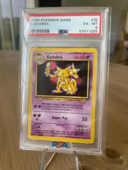 1999 Pokemon Base Set Kadabra 32/102 PSA 6 EX-MT - Image 1