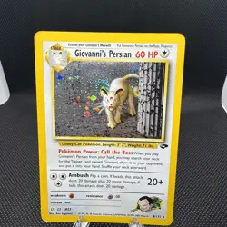 Pokemon TCG Giovanni's Persian 8/132 Gym Challenge Holo Rare Unlimited - Image 1