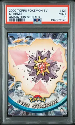 2000 TOPPS POKEMON TV ANIMATION SER 3 #121 STARMIE PSA 9 - Image 1